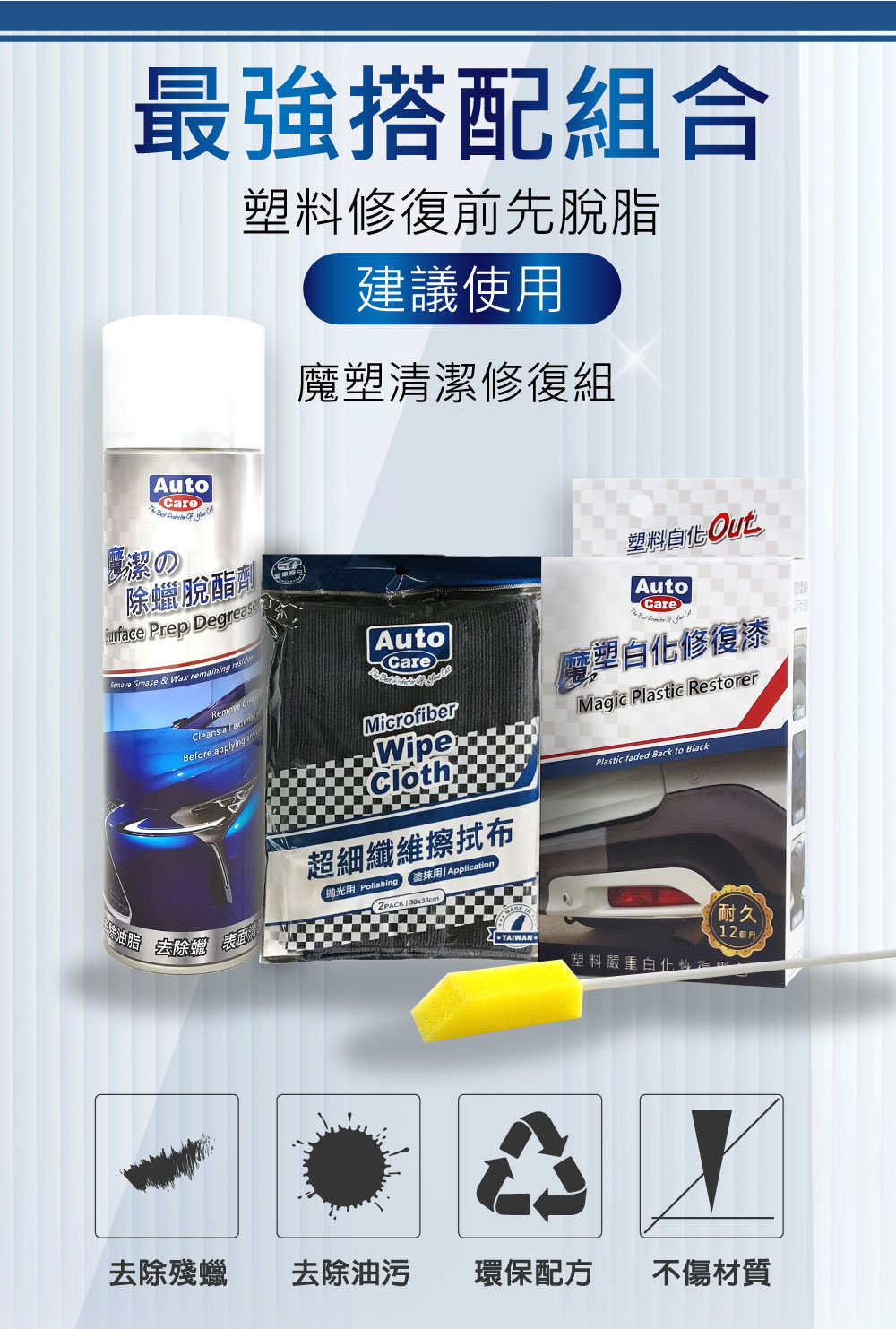 AutoCare 魔塑白化修復漆_最強搭配組合