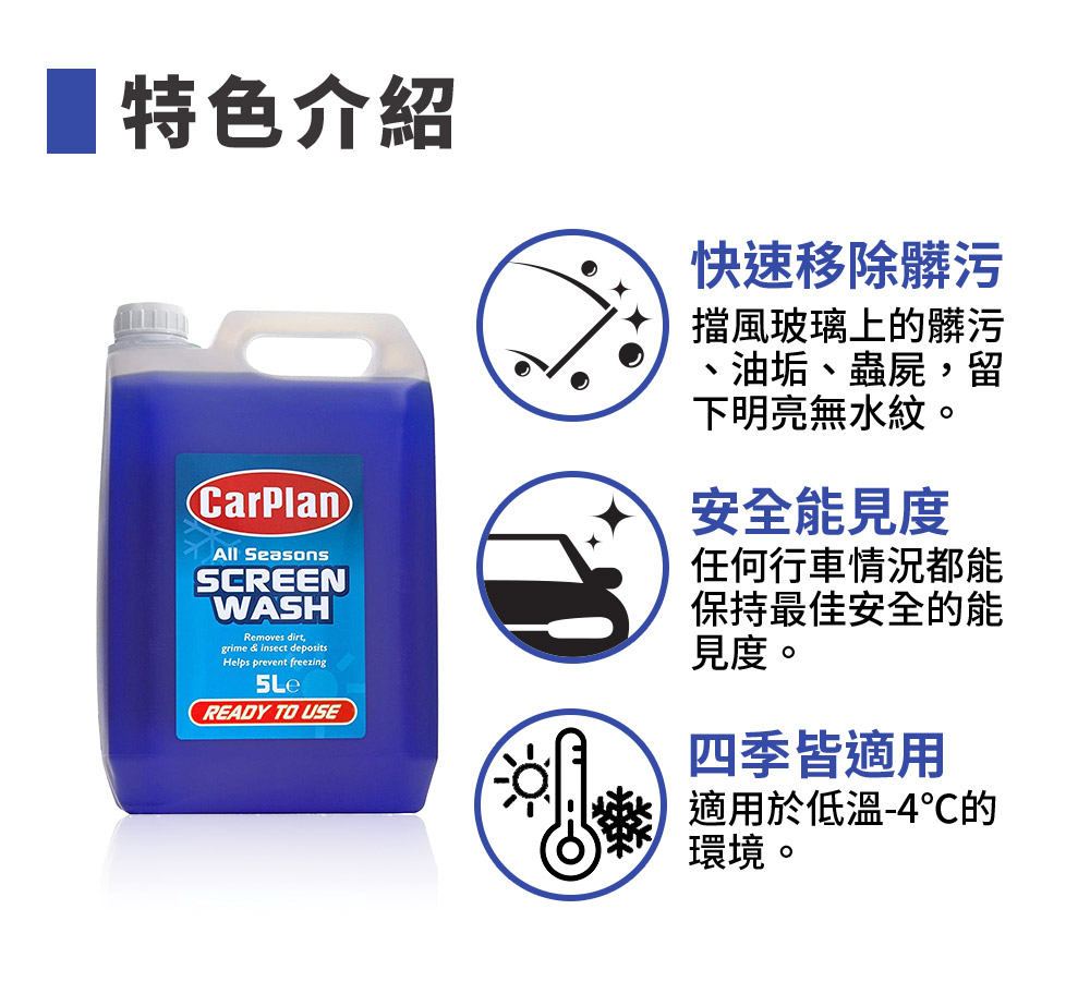 CarPlan卡派爾 Screen Wash 預混式雨刷水
