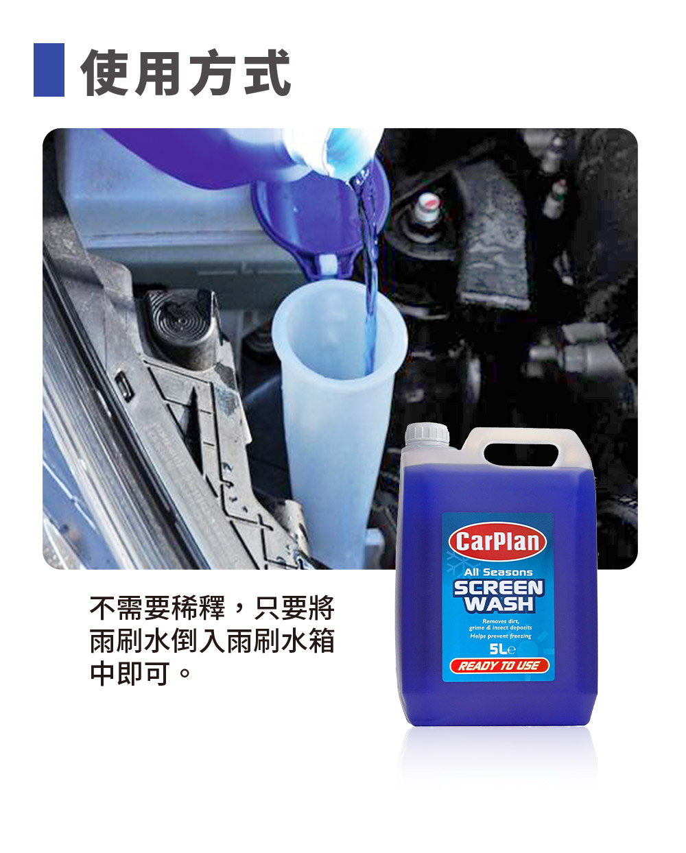 CarPlan卡派爾 Screen Wash 預混式雨刷水