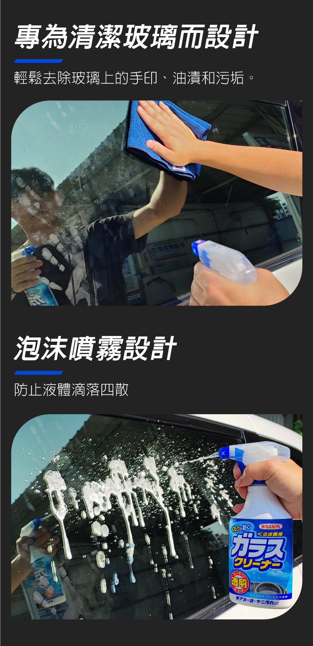 Willson玻璃防霧清潔劑特色