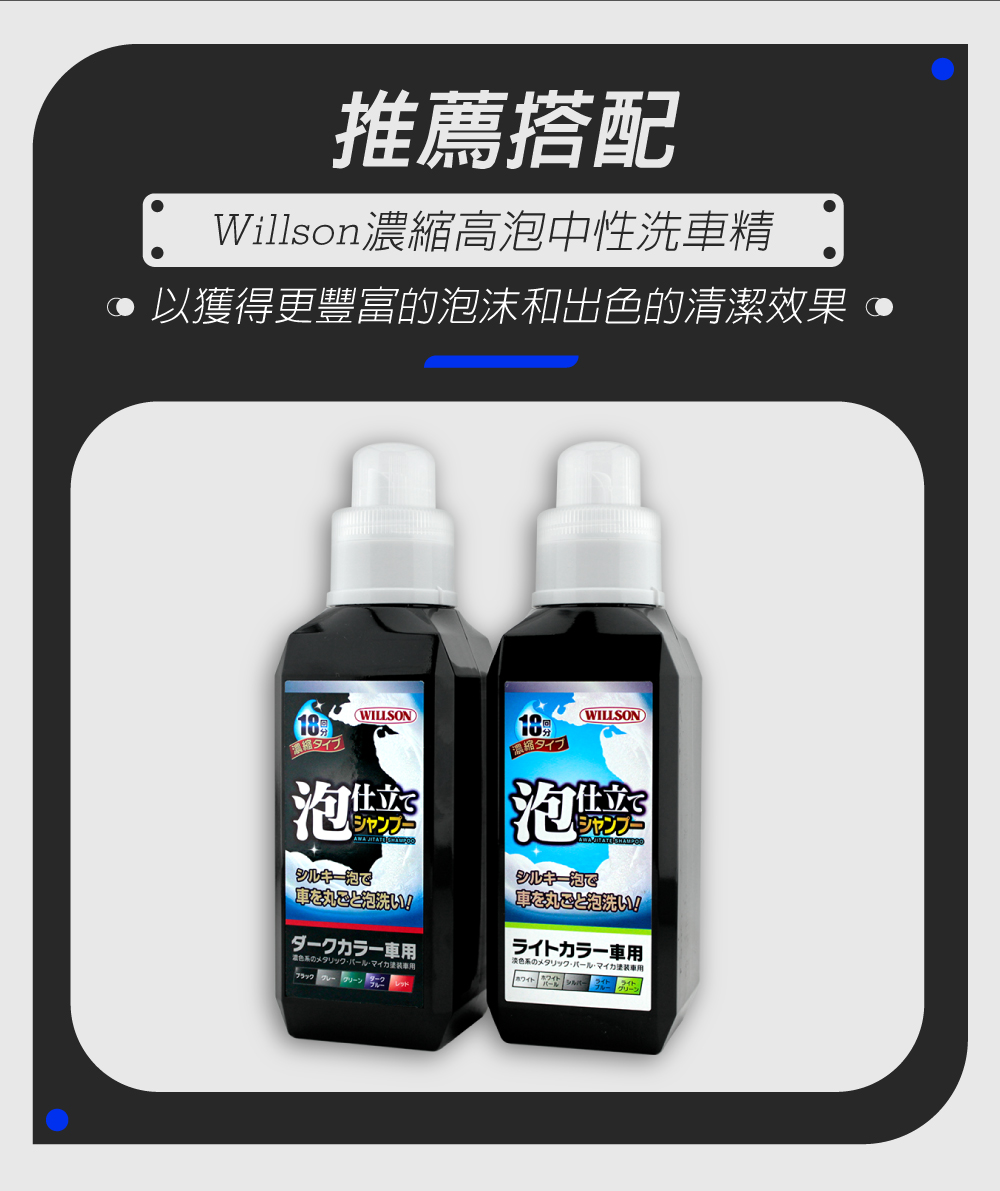 Willson起泡洗車刷_推薦搭配使用Willson濃縮高泡中性洗車精